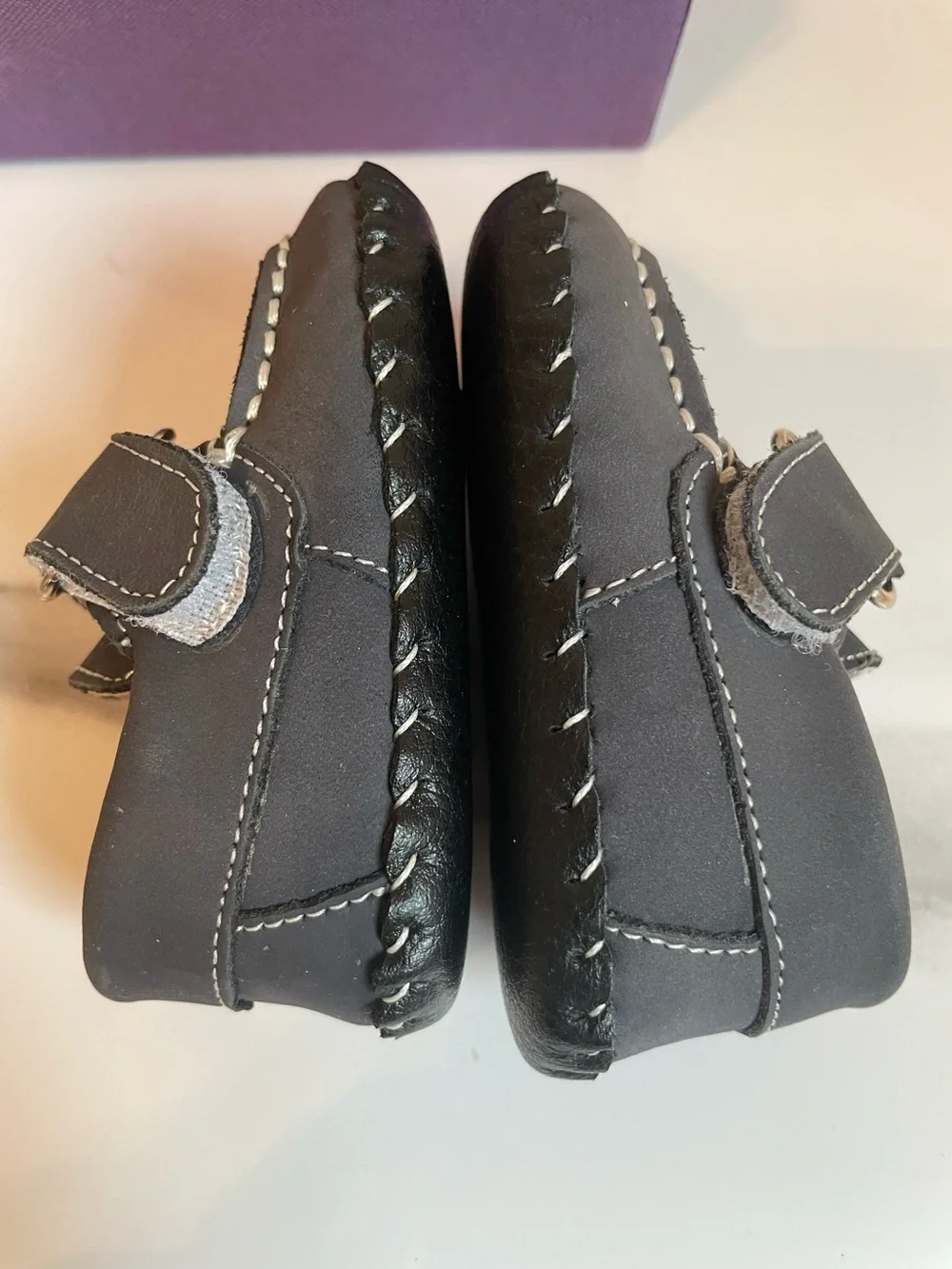 Pediped Gray Leather Handcrafted Soft-sole shoes 0-6 months